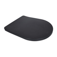 Qtap Сидіння для унітаза (Scorpio New) 460x362x50 мм, Matt Black, з мікроліфтом, Slim Duroplast, Quick Release QT99SC5502MB