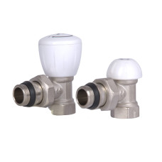 Комплект радіаторних кранів Thermo Alliance Standart 1/2" ВН кутовий TAS232W15