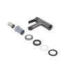 Змішувач для раковини Brinex Pure 001F низький Graphite BRIPUR001FGRP