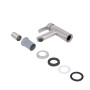 Змішувач для раковини Brinex Pure 001F низький Nickel BRIPUR001FNKL