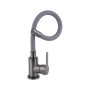 Змішувач для кухні Brinex Pure 015F3 з гнучким виливом   Graphite/Grey BRIPUR015F3GRG