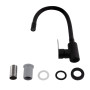 Змішувач для кухні Brinex Pure 015F3 з гнучким виливом   Black Matt BRIPUR015F3BLM