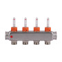 Колектор із витратомірами (нерж.) 3/4"х4 Icma № К073