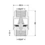 Зворотний клапан Thermo Alliance Base 3/4"ВВ Slim із латунним штоком TAB240W20S