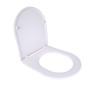 Сидіння для унітаза підлогового (Dove) 425×363×30 мм, White, з мікроліфтом, Slim Duroplast, Quick Release QT06228380BW3 Qtap