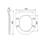 Сидіння для унітаза (Robin New, Scorpio New 520) 460x362x50 мм, White, з мікроліфтом, Slim Duroplast, Quick Release QT99SC5502W Qtap