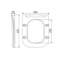 Сидіння для унітаза (Tern New) 435x344x50 мм, White, з мікроліфтом, Slim Duroplast, Quick Release QT99SC5503W Qtap