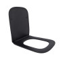 Сидіння для унітаза (Tern New) 435x344x50 мм, Matt Black, з мікроліфтом, Slim Duroplast, Quick Release QT99SC5503MB Qtap
