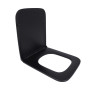 Сидіння для унітаза (Gemini) 435x357x37 мм, Matt Black, з мікроліфтом, Slim Duroplast, Quick Release QT99HY2312MB Qtap