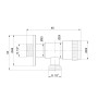 Кран кутовий Thermo Alliance Standart 1/2"ЗЗ нерж., з керам. буксою TAS345W1515SS