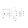 Кран кутовий Thermo Alliance Standart 1/2"ЗЗ нерж., з керам. буксою TAS347W1515SS