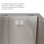 Готове рішення для кухні: Lidz Handmade H6350L Мийка інтегрована крило зліва Brushed Steel+Lidz Aria 015F Змішувач для кухні (k35) Nickel