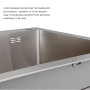 Готове рішення для кухні: Lidz Handmade H7849L Мийка інтегрована крило зліва Brushed Steel+Lidz Aria 015F Змішувач для кухні (k35) Nickel