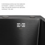Готове рішення для кухні: Lidz Handmade H6350BL Мийка інтегрована крило зліва Brushed Black PVD+Lidz Aria 015F Змішувач для кухні (k35) Black