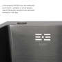 Готове рішення для кухні: Lidz Handmade H6350BR Мийка інтегрована крило зправа Brushed Black PVD+Aria 015F3 з гнучким виливом (k35) Black
