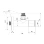 Комплект кранів Thermo Alliance Standart 1/2" З для рушникосушарки кутовий чорний SF395W15B
