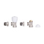 Комплект радіаторних кранів Thermo Alliance Standart 1/2" ВН кутовий TAS232W15