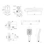 Комплект для душу Qtap Chrome: Змішувач QTNAM6225102NC + Лійки (QTRUC125CRM45954,QTHLA107CRM45784) + Шланг QTHADPVC200C + Підключення QTCRMBH130