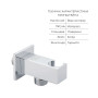 Комплект для душу Qtap Chrome: Змішувач QTNAM6025102NC + Шланг QTHADPVC120C + Лійка QTCRMB120 + Підключення QTCRMBH130