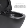 Комплект Qtap Robin Matt Black 2 в 1: унітаз підвісний Ultra Quiet QT13332381АSMB + біде підвісне QT1355046FMB