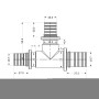 Трійник натяжний Icma №1039 d25х20х25 851039GXGWGX05