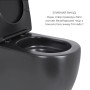 Акційний набір: Унітаз напольний Robin Ultra Quiet QT13226083AMB 660x360x855 Black + Біде напольне Robin QT13442141CMB 565x360x405 Black