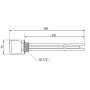 ТЕН з термостатом Galmet GE, 2 кВт, 230 В - 6/4" (1 1/2") (200 л) (41020011)