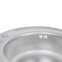 Кухонна мийка Brinex 490-A 0,6 мм Satin (BRIN490SAT06)