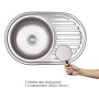 Кухонна мийка Brinex 7750 0,8 мм Micro Decor (BRIN7750MDEC08)