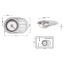 Кухонна мийка Brinex 7750 0,8 мм Satin (BRIN7750SAT08)