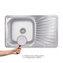 Кухонна мийка Brinex 7848 0,8 мм Satin (BRIN7848SAT08)