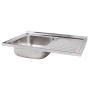 Кухонна мийка Brinex 5080-L 0,8 мм Satin (BRIN5080LSAT06)