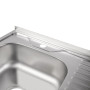 Кухонна мийка Brinex 6060-L 0,6 мм Satin (BRIN6060LSAT06)