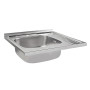 Кухонна мийка Brinex 6060-L 0,6 мм Satin (BRIN6060LSAT06)