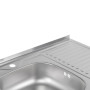Кухонна мийка Brinex 6080-L 0,6 мм Satin (BRIN6080LSAT06)