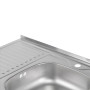 Кухонна мийка Brinex 6080-R 0,6 мм Satin (BRIN6080RSAT06)