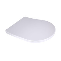 Сидіння для унітаза підлогового (Vlasta) 560×363×30 мм, White, з мікроліфтом, Slim Duroplast, Quick Release QT28228300W3 Qtap
