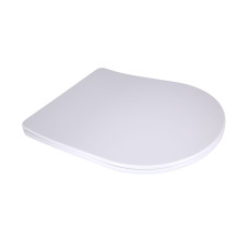 Сидіння для унітаза підлогового (Vlasta) 560×363×30 мм, White, з мікроліфтом, Slim Duroplast, Quick Release QT28228300W3 Qtap