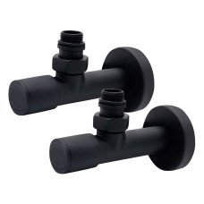 Комплект кранів Thermo Alliance Standart 1/2" З для рушникосушарки кутовий чорний SF395W15B