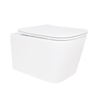 Унітаз підвісний Qtap Crow безобідковий з сідінням Soft-close QT05335170W