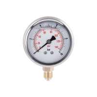 Манометр із гліцерином Thermo Alliancе Forte 10 бар, 1/4"З, нижнє підключення TAF170G10B