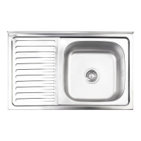 Кухонна мийка Brinex 5080-R 0,8 мм Satin (BRIN5080RSAT06)