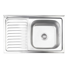 Кухонна мийка Brinex 5080-R 0,8 мм Satin (BRIN5080RSAT06)