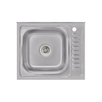 Кухонна мийка Brinex 6050-L 0,6 мм Satin (BRIN6050LSAT06)