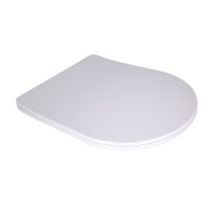 Сидіння для унітаза підлогового (Grand) 560×363×30 мм, White, з мікроліфтом, Slim Duroplast, Quick Release QT26228301W3 Qtap