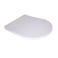 Сидіння для унітаза підлогового (Grand) 560×363×30 мм, White, з мікроліфтом, Slim Duroplast, Quick Release QT26228301W3 Qtap