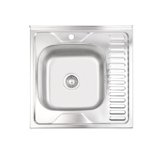 Кухонна мийка Brinex 6060-L 0,6 мм Satin (BRIN6060LSAT06)