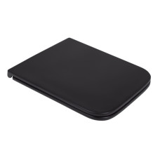 Сидіння для унітаза (Gemini) 435x357x37 мм, Matt Black, з мікроліфтом, Slim Duroplast, Quick Release QT99HY2312MB Qtap