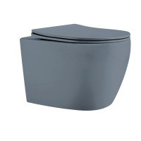 Унітаз підвісний Robin Ultra Quiet 490×365×325 мм, Anthracite, з сидінням Slim Duroplast / Soft-close / Quick Release QT13332381АSAN Qtap
