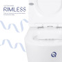 Готове рішення Qtap для ванної кімнати: Унітаз напольний Swan Rimless QT16223178W + інсталяція QT0122490S+ клавіша QT0111M08V1384W